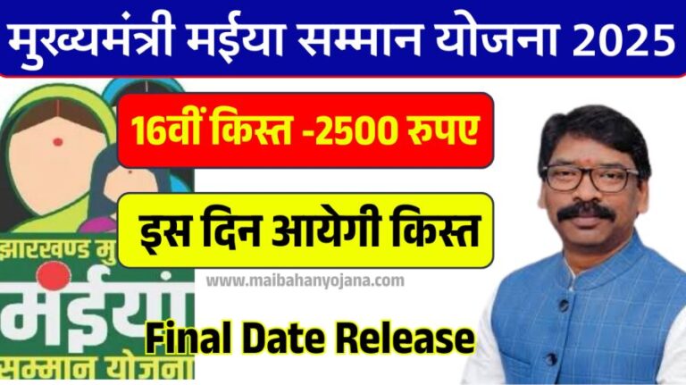 Maiya Samman Yojana 16th Installment